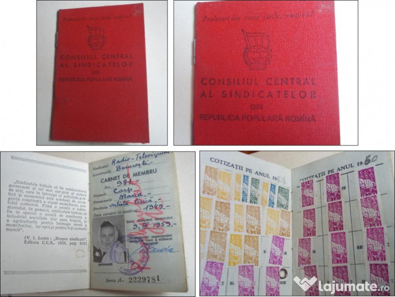 Carnet De Membru Utc 1966 Adroi Ant