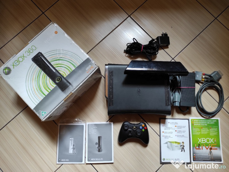 Xbox 360 Elite Kinect 25 jocuri Minecraft Dance Fifa 19 GTA5, 750 lei Lajumate.ro