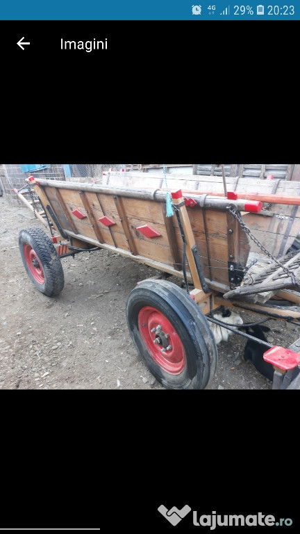 Căruță pe lemn