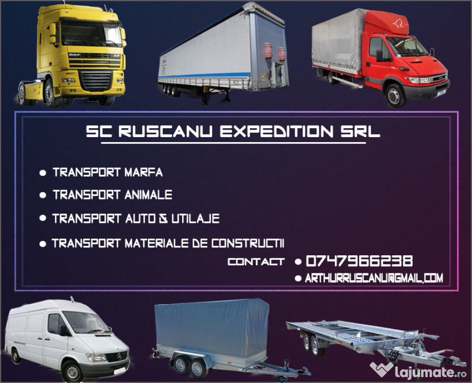 Transport 3,5 t & animale & 40 t