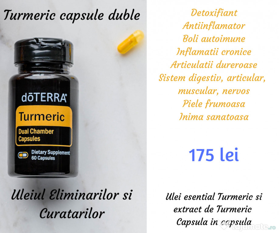 Capsule Turmeric - antiinflamator, produs original doTerra,