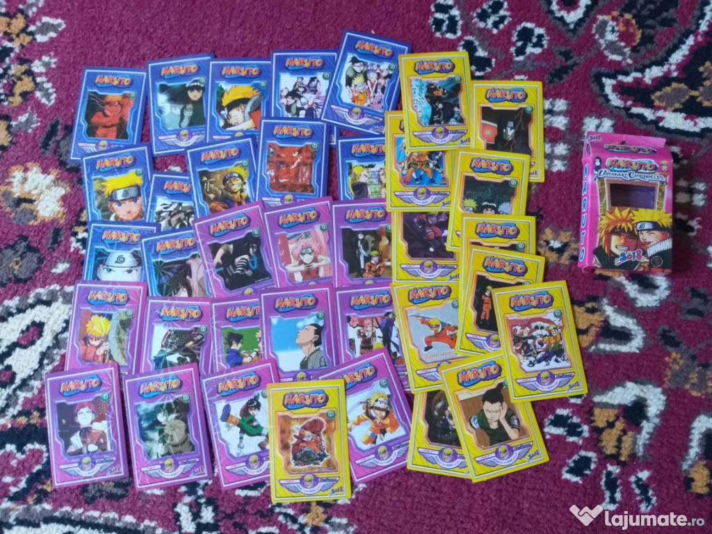 Carti de joc Naruto, Spiderman, Power Rangers, Scooby-Doo