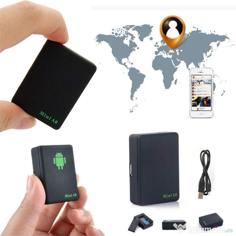 Mini GPS Tracker A8, Urmarire LBS, Alarma, Microfon Spion