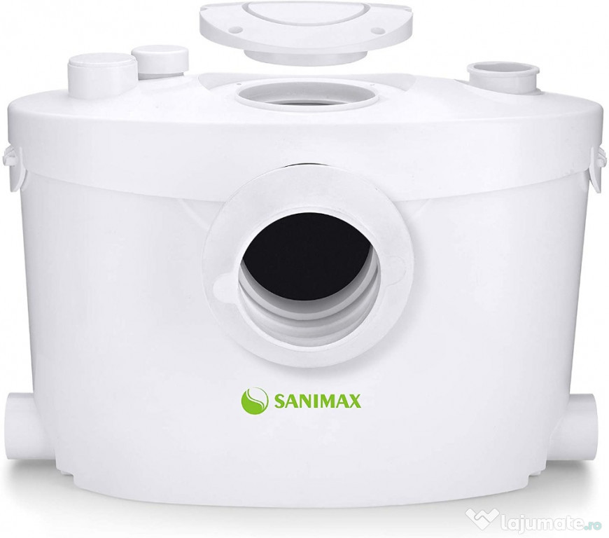 Macerator pentru toaleta cu capac de inspectie,model Sanimax