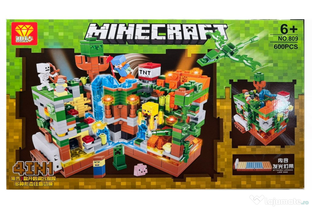 Set de constructie Minecraft 600 piese tip lego