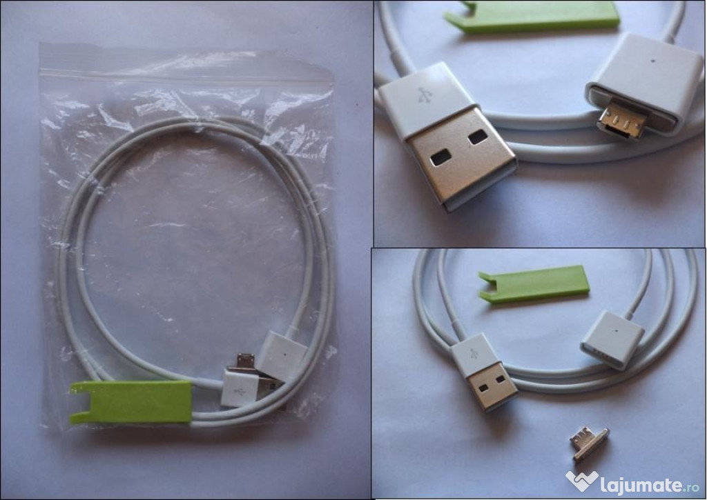 Cablu USB cu conector magnetic 5 pini pentru USB micro