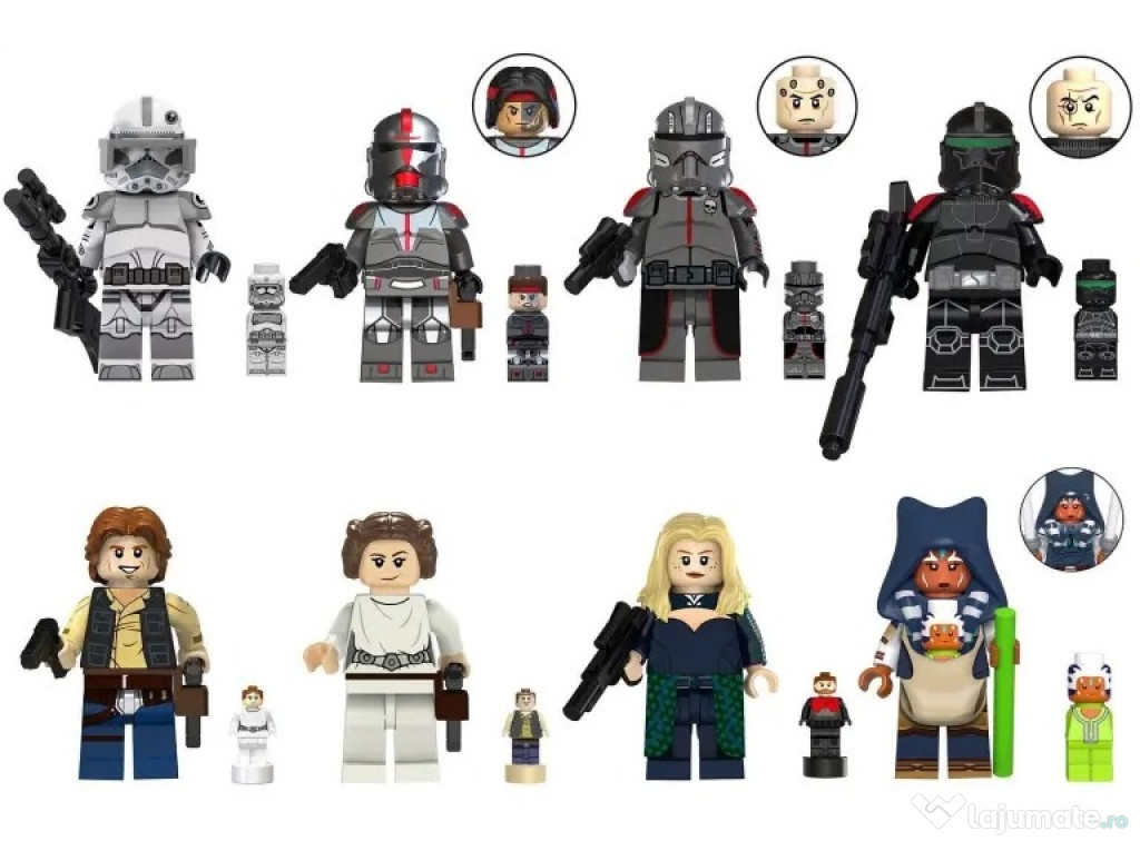 Set 8 Minifigurine tip Lego Star Wars cu Satine Kryze