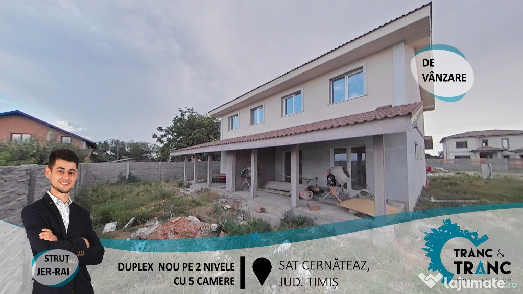 Duplex nou pe 2 nivele cu 5 camere in Cernateaz