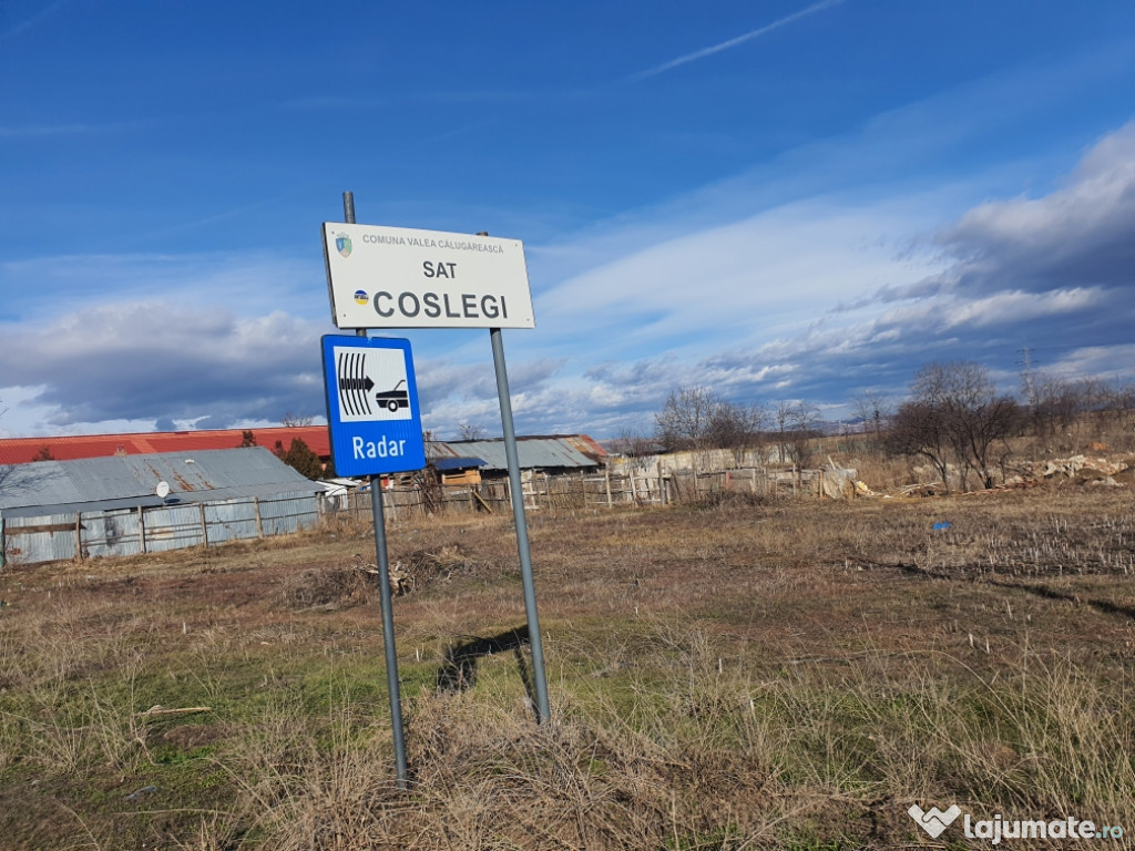 Teren intravilan construcții 1500mp, localitatea Coslegi