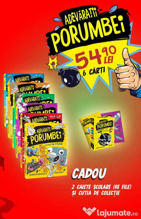 Caseta de colectie Adevaratii Porumbei – 6 volume si 2 caiete cadou