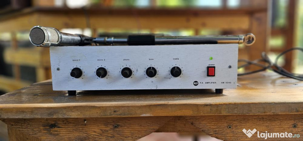 Amplificator audio PA Amplifier AM-5040+microfon unidirectional