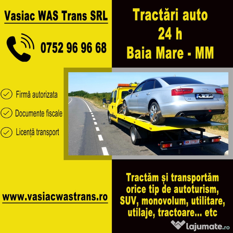 Tractari auto Baia Mare - Transport utilaje - Platforma