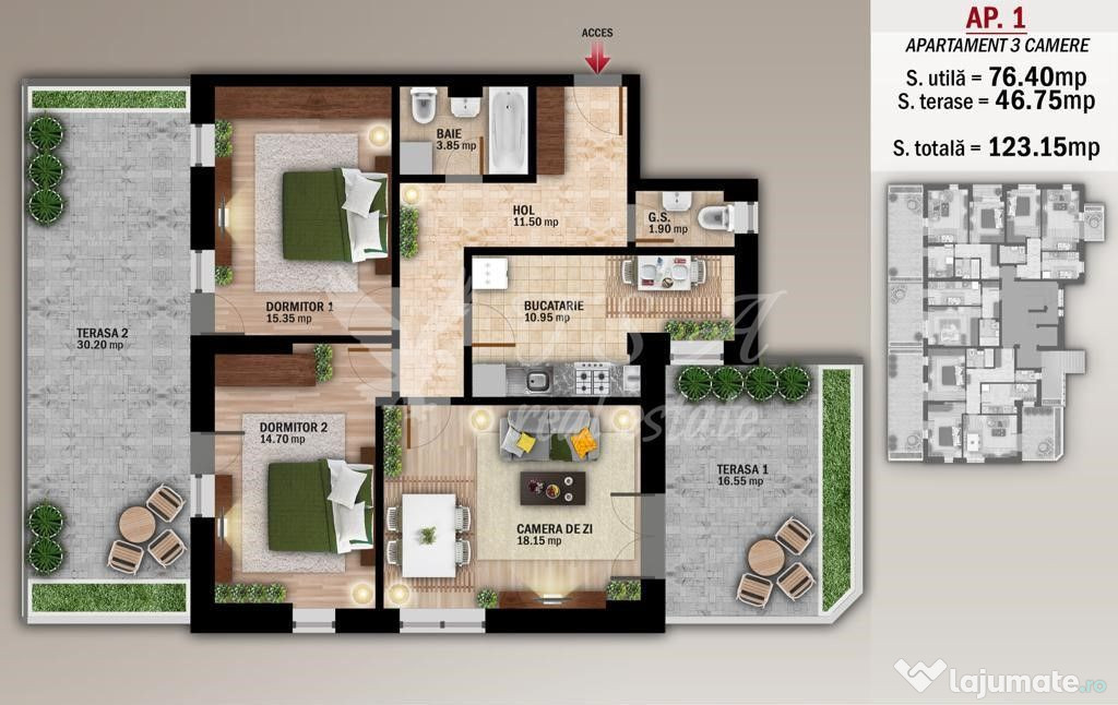 Apartament de 3 camere, zona Mihai Bravu - Imobil 2023! 0...