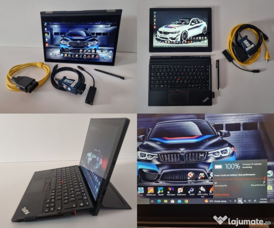 Diagnoză/Tester ISTA BMW FULL 512GB cablu Enet & D-KAN+ laptop/tableta