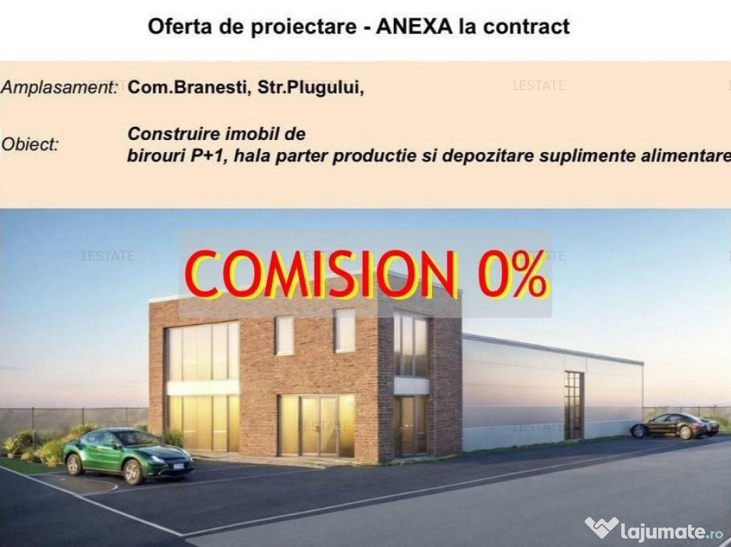 Comision 0% -Teren intravilan, 1016 mp, Branesti - la 28 km