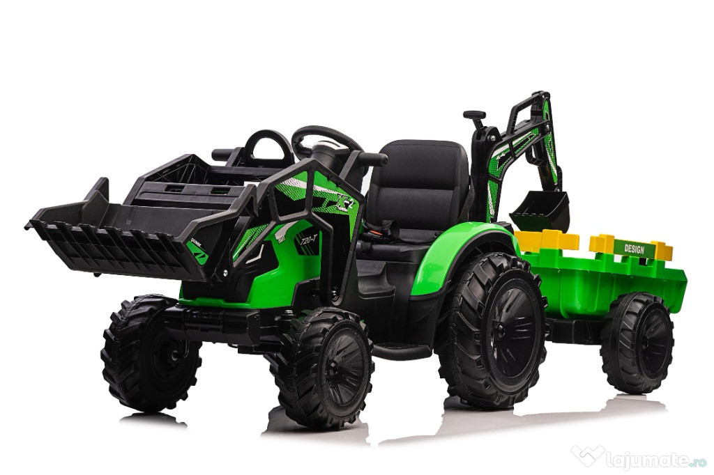 Tractoras electric Kinderauto 720-T, 90W, cupa si incarcator incluse,