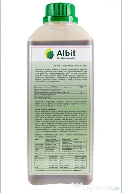 Albit biostimulator de crestere