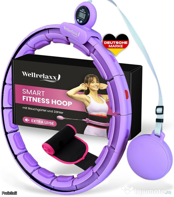 Smart Hula Hoop Silențios cu contor Hula Hoop cu Circumferința mingii