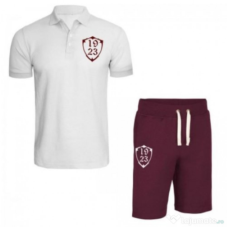 Set casual 1923 tricou polo si pantalon 3 4 pentru adulti