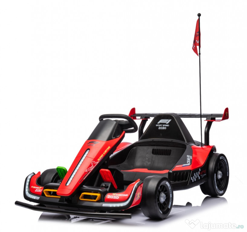 Kart electric pentru copil 3-11 ani, Racing F1 2x 45W 12V cu RC