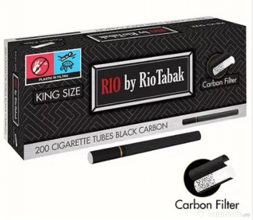 Tuburi Tigari RIO Black Carbon by RioTabak 200