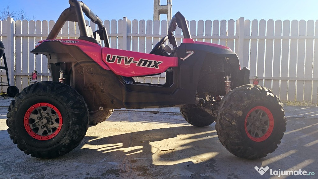 Masinuta electrica cu telecomanda Xtreme Jumper UTV-MX Pink