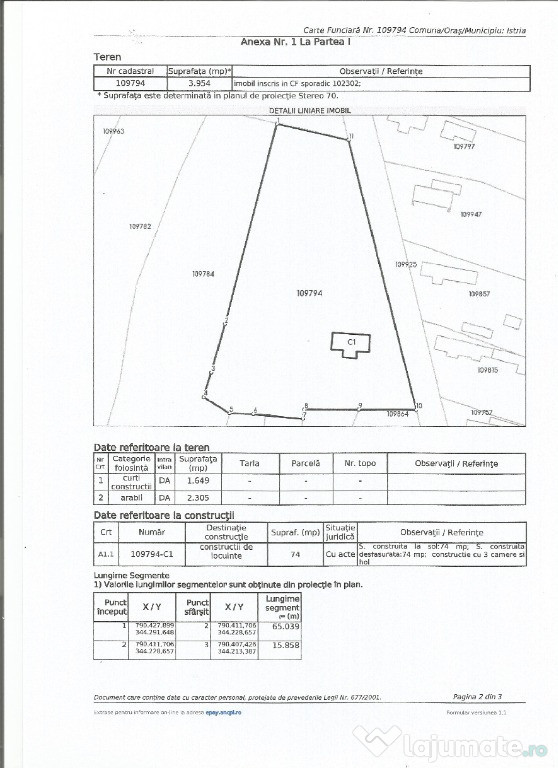 Teren intravilan in NUNTASI 3900mp