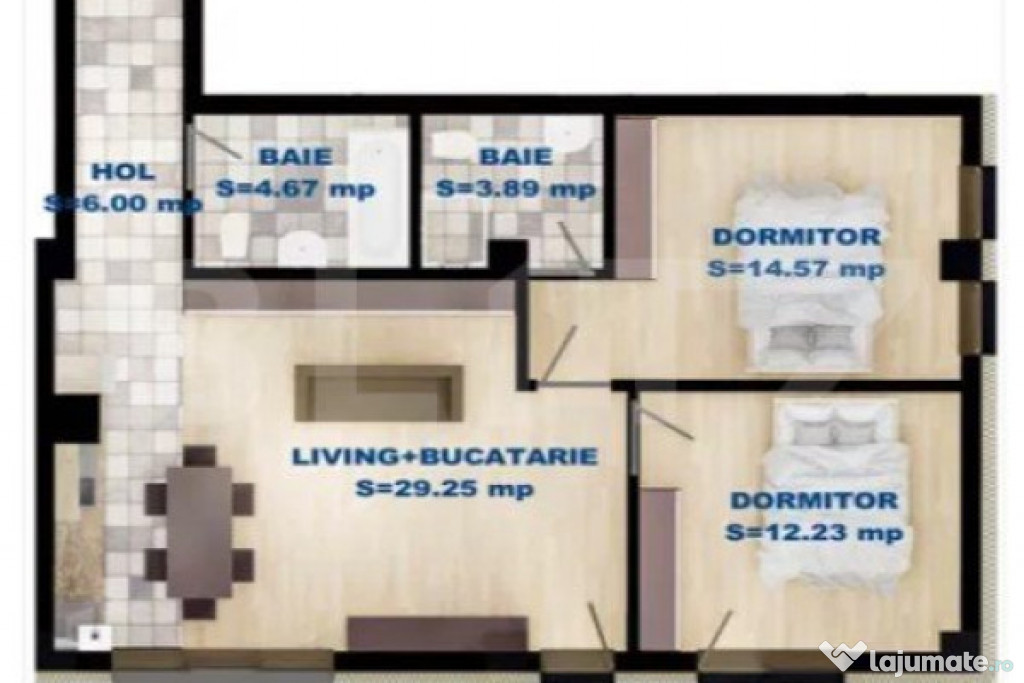 Apartament Modern cu 2 Dormitoare în Zona Drumul Cetății