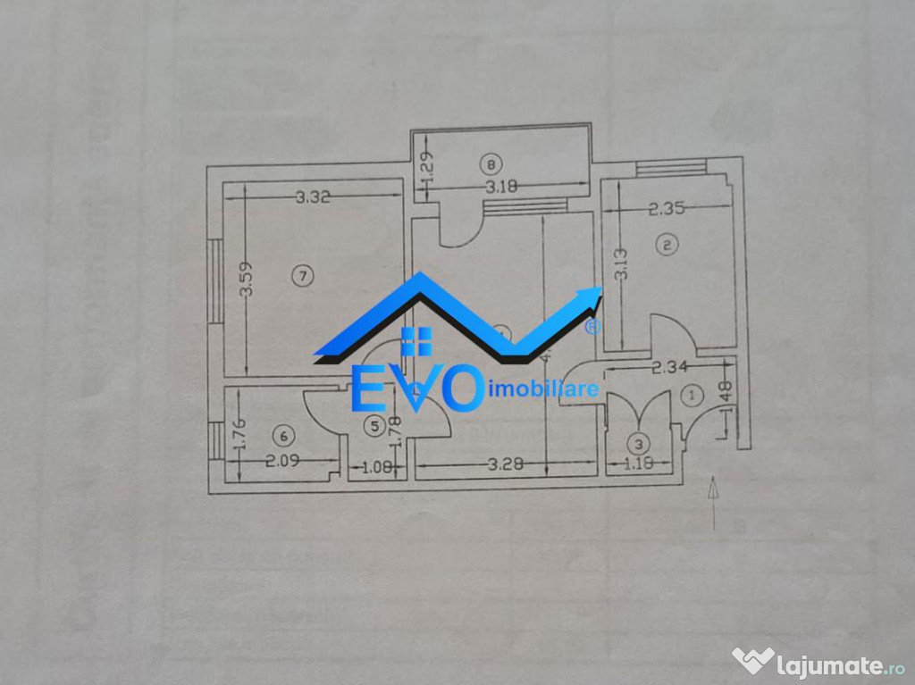 Apartament cu 2 camere, semidecomandat, zona Liceului Dimitr