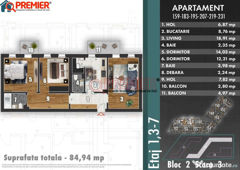 Park Tudor Arghezi - apartament 3 camere