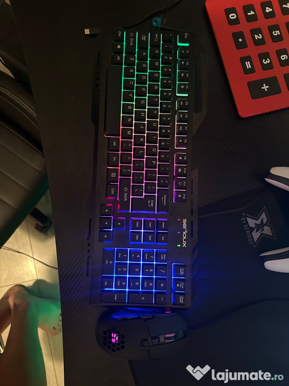 Tastatura gaming serioux +mouse stare foarte buna ambele