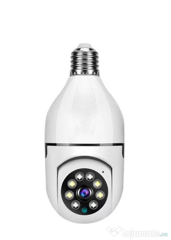 Camera THK® cu IP, WI-FI, HD, Smart-Bulb, tip bec cu Senzor de Miscare