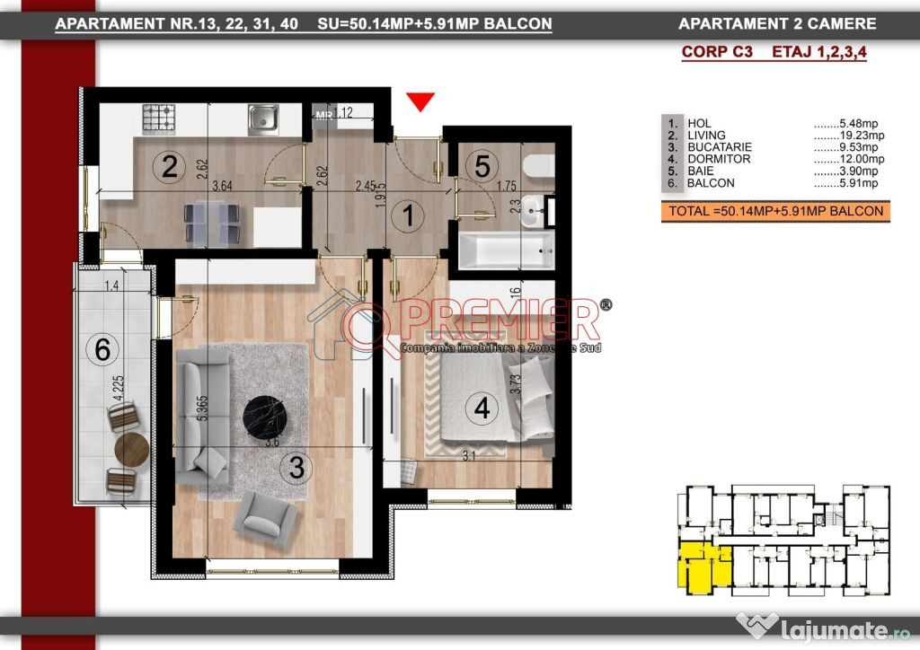 2 camere Popesti Leordeni - Metrou - Berceni