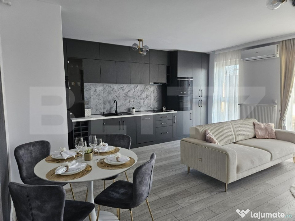 Apartament cu doua camere amenajat si utilat lux ansamblu Ma