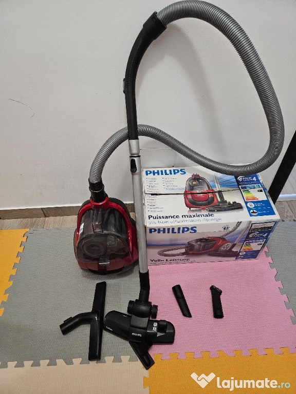 Aspirator Philips PowerPro Compact fără sac FC9323 rosu