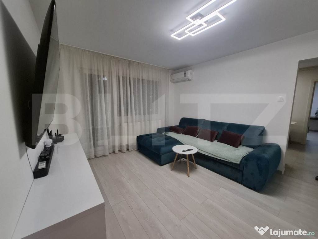 Apartament central cu 3 camere, 70 mp