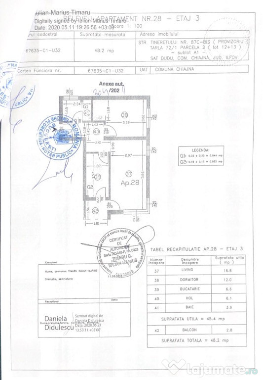 Apartament 2 camere + loc de parcare cadastrat – Chiajna, Ilfov