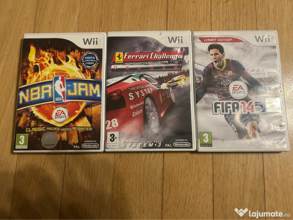 Jocuri Wii(Fifa 14,Nba Jam,Ferrari Challenge)