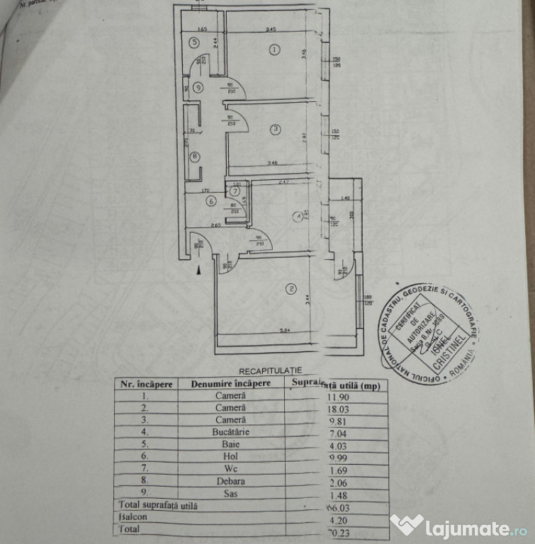 Apartament 3 Camere, intermediar, mobilat si utilat zona Nic