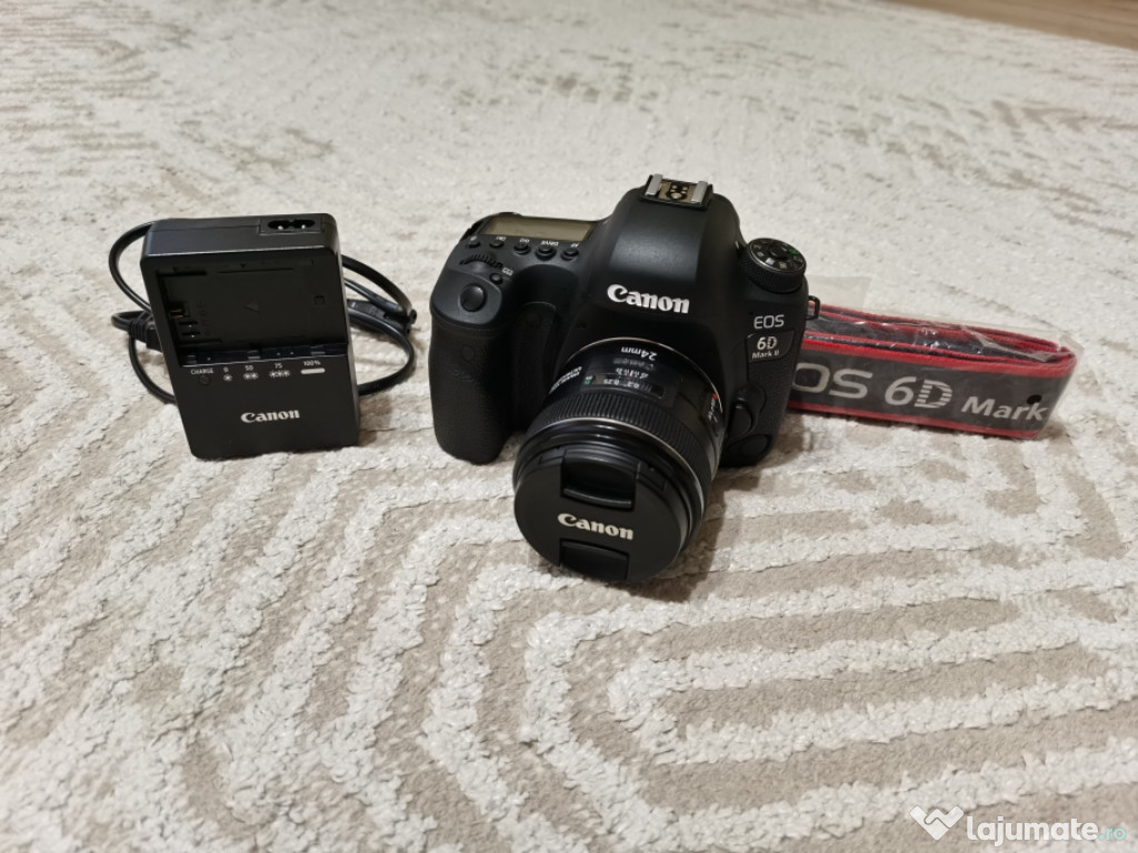 Dslr Canon 6d mark2 cu obiectiv 24mm f.2.8 IS USM