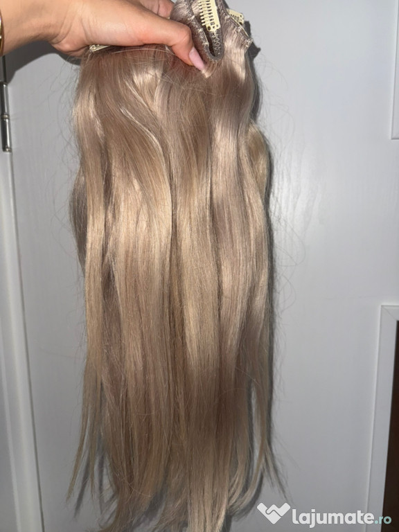 Extensii clip on blond silver 55 - 255 grame