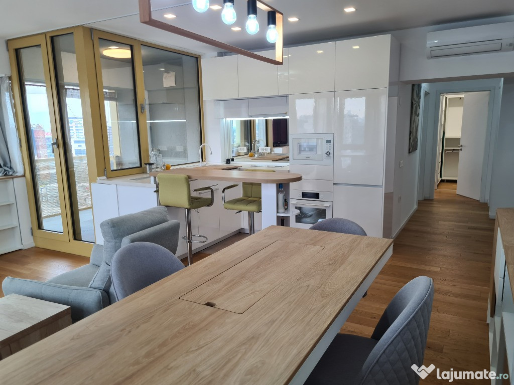 De inchiriat Apartament 3 camere+parcare Aviatiei Park Bl C1-com. 0