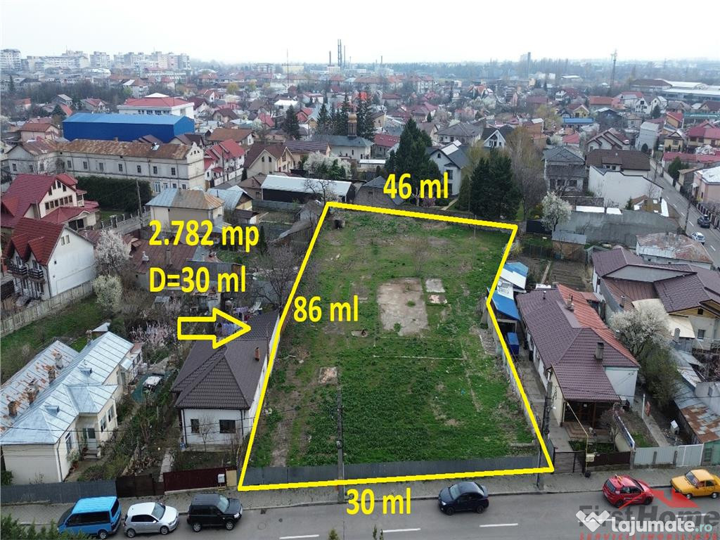 Teren Focsani-CENTRU,2.782 mp, D=30 ml, comision 0
