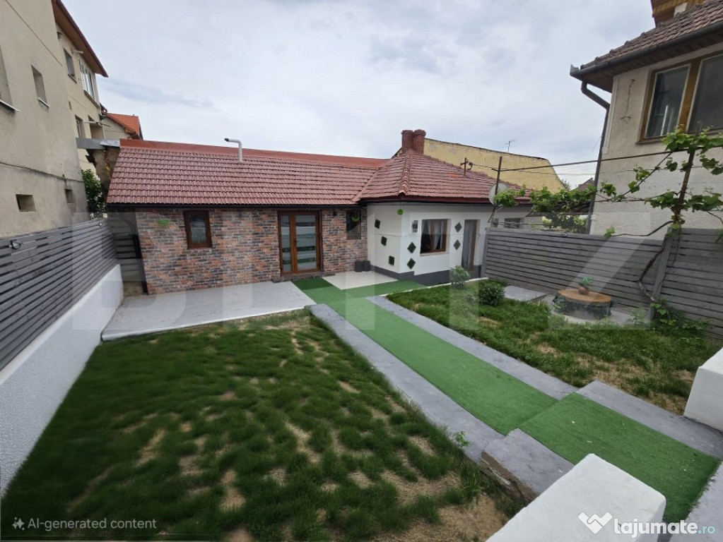 Casă cochetă cu curte, de inchiriat, în inima istorică a