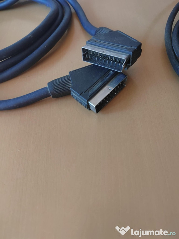 Cablu Scart, Lechpol, 21pini, 3 m, Negru