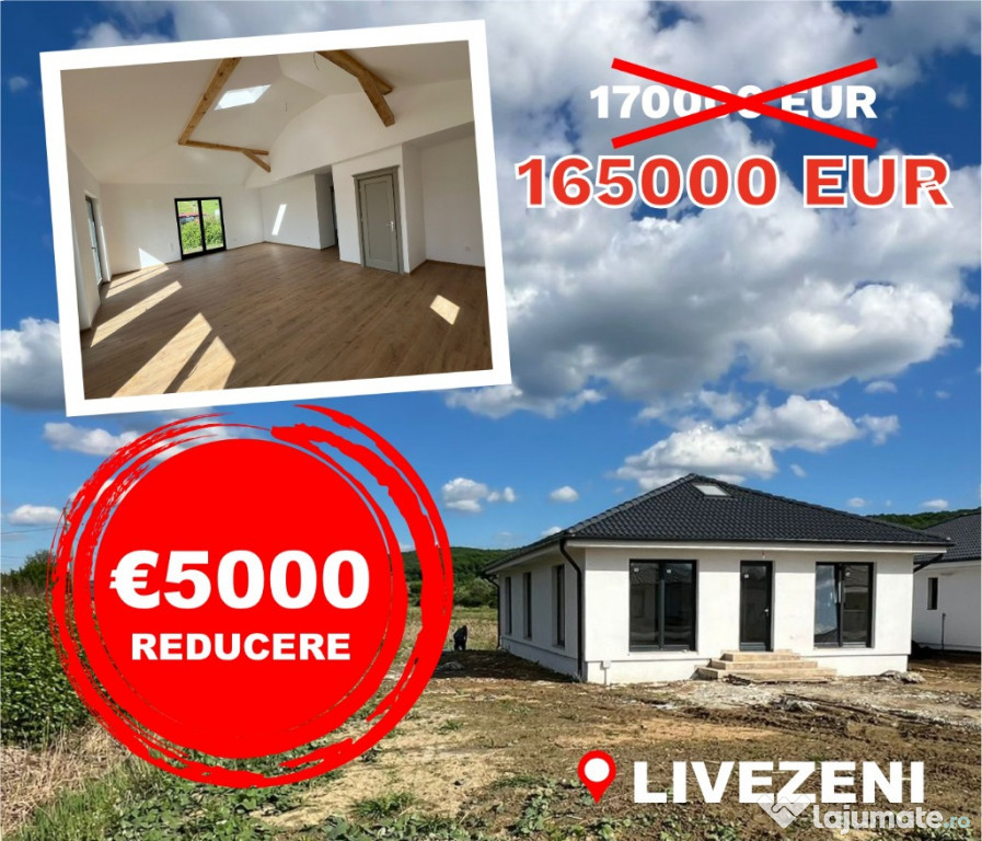 Casă la cheie-ofertă teren 760 mp!Casa la preț de apartament!Livezeni