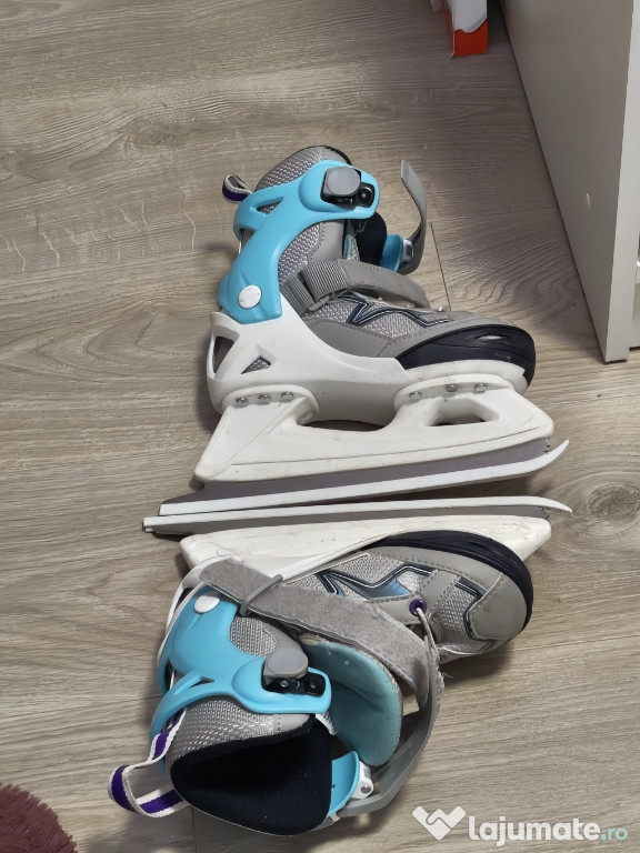 Patine copii Oxelo FIT 100 gri -turcoaz