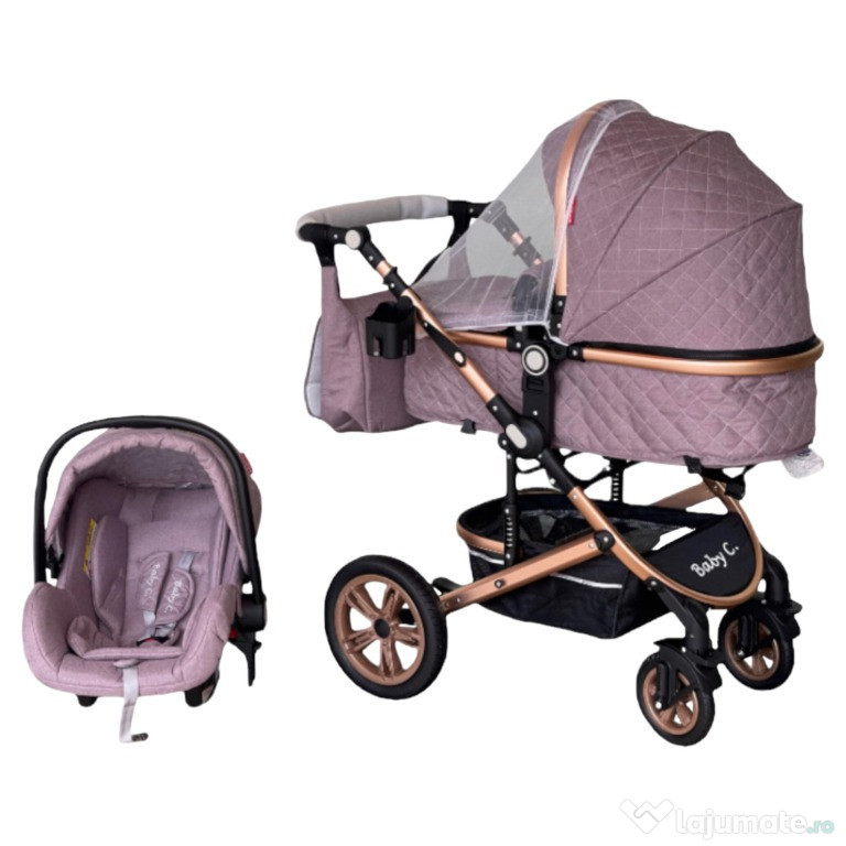 Carucior 3 in 1 Baby Care Mov Pudra