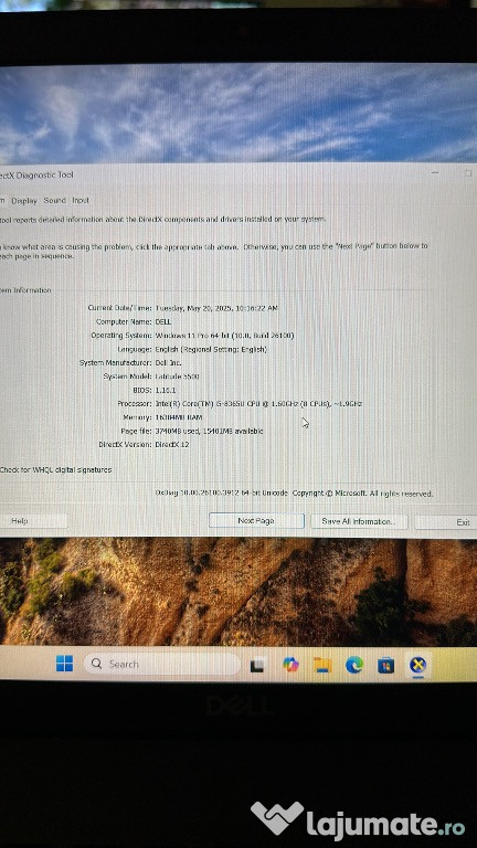 Vând laptop business Dell Latitude 5500