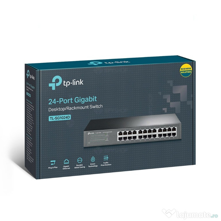Switch Gigabit 24 porturi tp-link TL-SG1024D, nou, sigilat